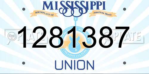 1281387 Mississippi License Plate