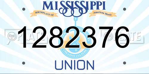 1282376 Mississippi License Plate