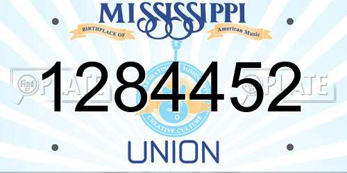 1284452 Mississippi License Plate