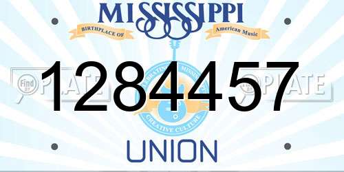 1284457 Mississippi License Plate