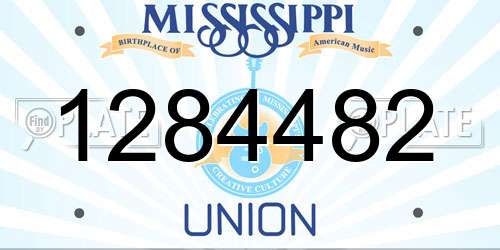 1284482 Mississippi License Plate