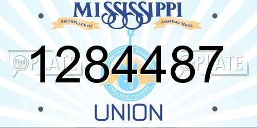 1284487 Mississippi License Plate