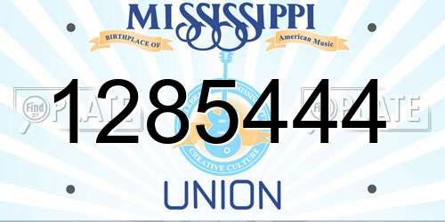 1285444 Mississippi License Plate