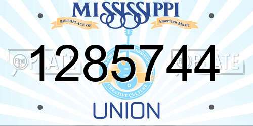 1285744 Mississippi License Plate