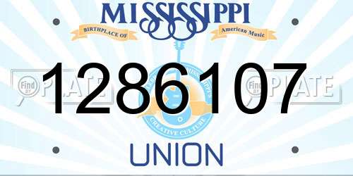 1286107 Mississippi License Plate