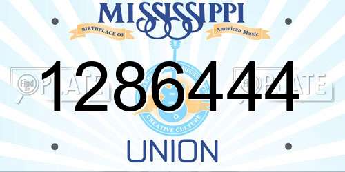 1286444 Mississippi License Plate