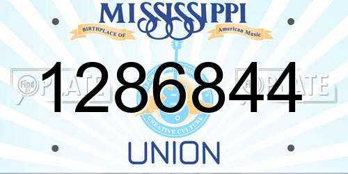 1286844 Mississippi License Plate