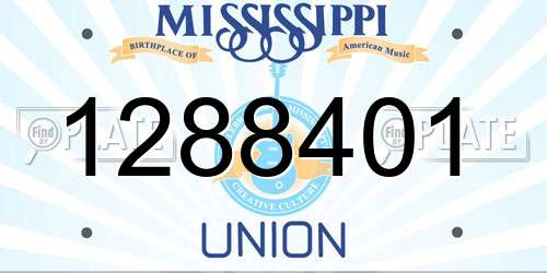 1288401 Mississippi License Plate
