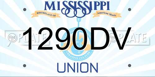 1290DV Mississippi License Plate