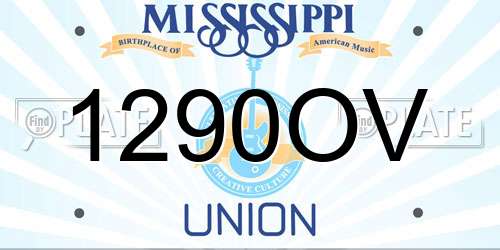 1290OV Mississippi License Plate