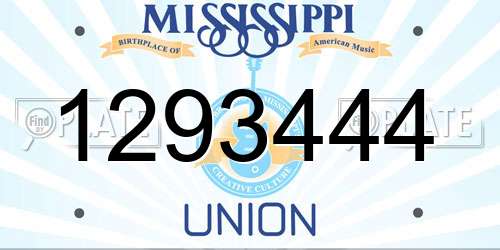 1293444 Mississippi License Plate