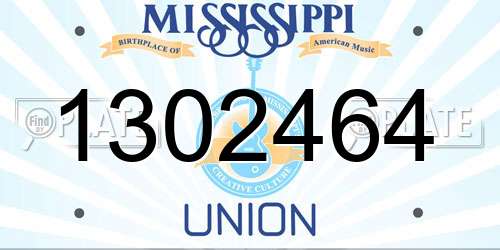 1302464 Mississippi License Plate