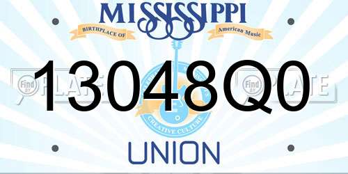 13048Q0 Mississippi License Plate