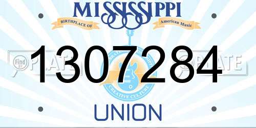1307284 Mississippi License Plate
