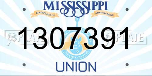 1307391 Mississippi License Plate