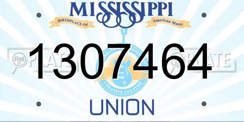 1307464 Mississippi License Plate