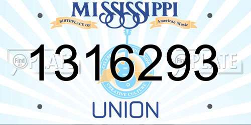1316293 Mississippi License Plate