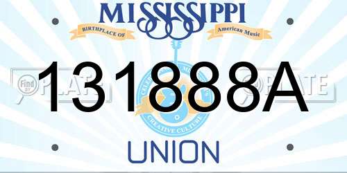 131888A Mississippi License Plate