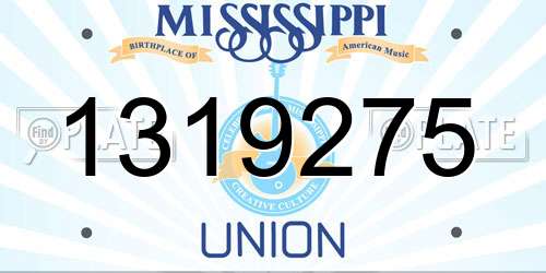 1319275 Mississippi License Plate