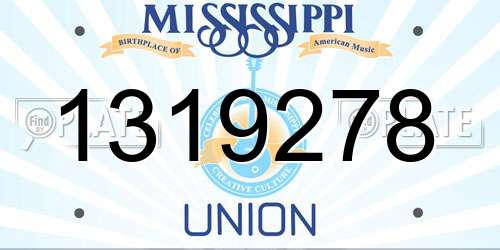 1319278 Mississippi License Plate