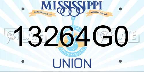 13264G0 Mississippi License Plate