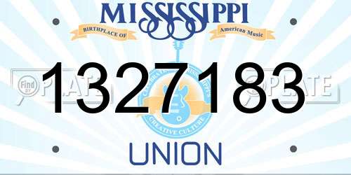 1327183 Mississippi License Plate