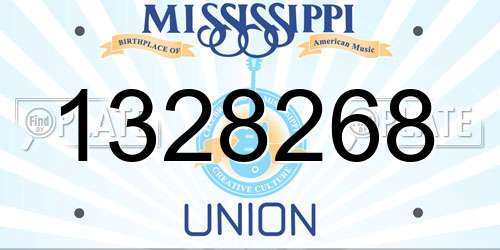 1328268 Mississippi License Plate