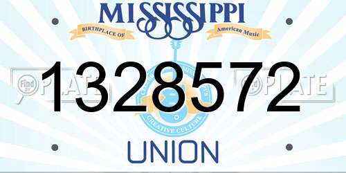 1328572 Mississippi License Plate