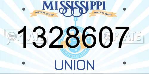 1328607 Mississippi License Plate