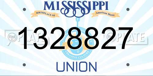 1328827 Mississippi License Plate
