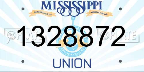 1328872 Mississippi License Plate