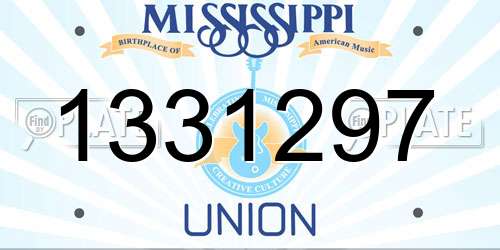 1331297 Mississippi License Plate