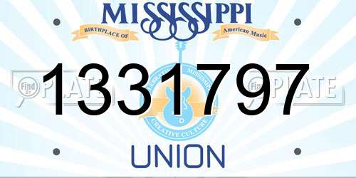 1331797 Mississippi License Plate