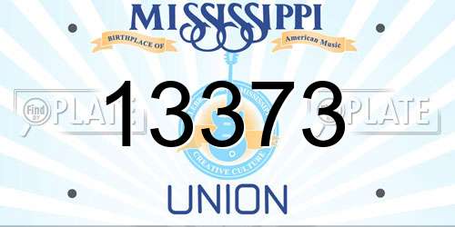 13373 Mississippi License Plate