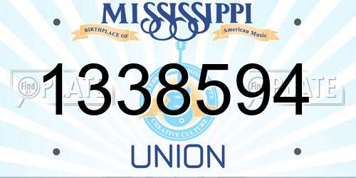 1338594 Mississippi License Plate