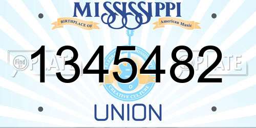 1345482 Mississippi License Plate