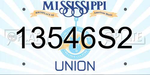 13546S2 Mississippi License Plate