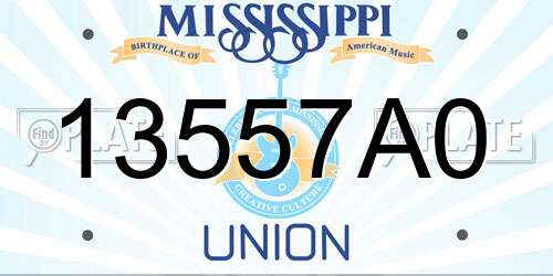 13557A0 Mississippi License Plate
