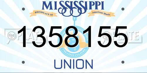 1358155 Mississippi License Plate