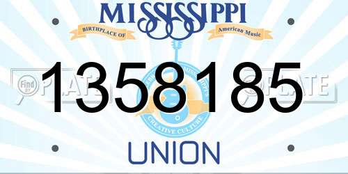 1358185 Mississippi License Plate
