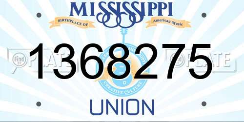 1368275 Mississippi License Plate