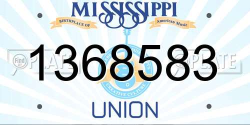 1368583 Mississippi License Plate
