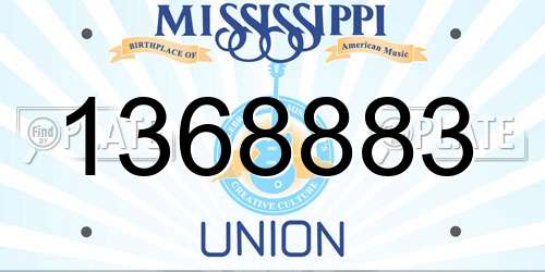 1368883 Mississippi License Plate