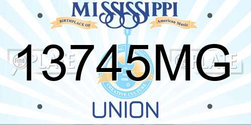 13745MG Mississippi License Plate