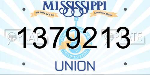 1379213 Mississippi License Plate