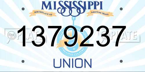 1379237 Mississippi License Plate