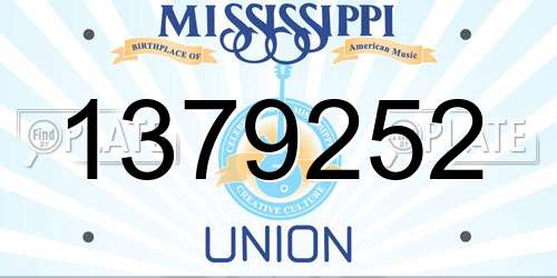 1379252 Mississippi License Plate