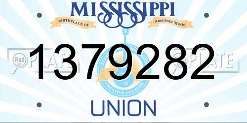 1379282 Mississippi License Plate