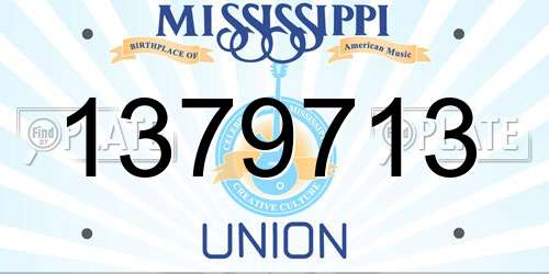 1379713 Mississippi License Plate