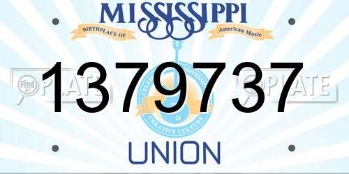 1379737 Mississippi License Plate